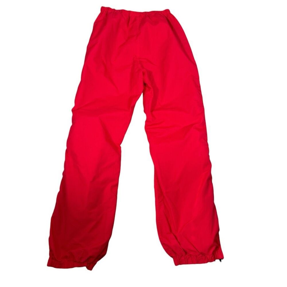 L.L. Bean Mens Full Side Zip Red Hiking Climbing  Nylon Windbreaker Pant Medium - Picture 2 of 7